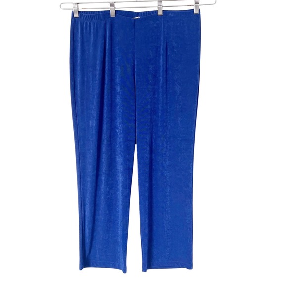 Chico's Traveler Pants Women's 3P (16/18) Petite‎ Blue Pull On StretchSlinky - Picture 1 of 5